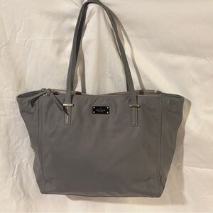 Kate Spade Elegant Gray Tote | Zipper Pocket 1 each side | Laptop | Business Bag